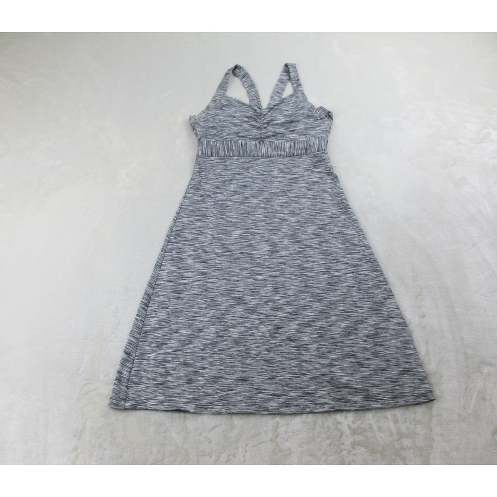PrAna Dress Womens Small Gray Sleeveless Ruched Casual Ladies